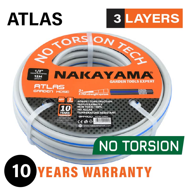 NAKAYAMA GH4700 Λάστιχο Atlas 3 Επιστρώσεις 25m 3/4'' - Photo 1