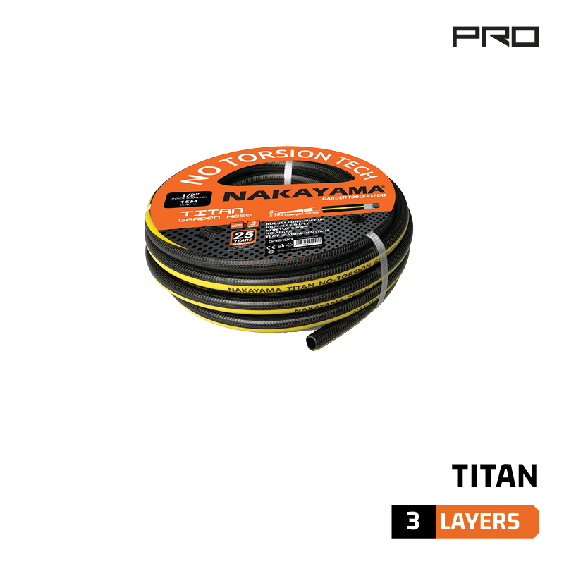 NAKAYAMA PRO GH6100 Λάστιχο Τitan 3 Επιστρώσεις 15m,1/2" - Photo 1