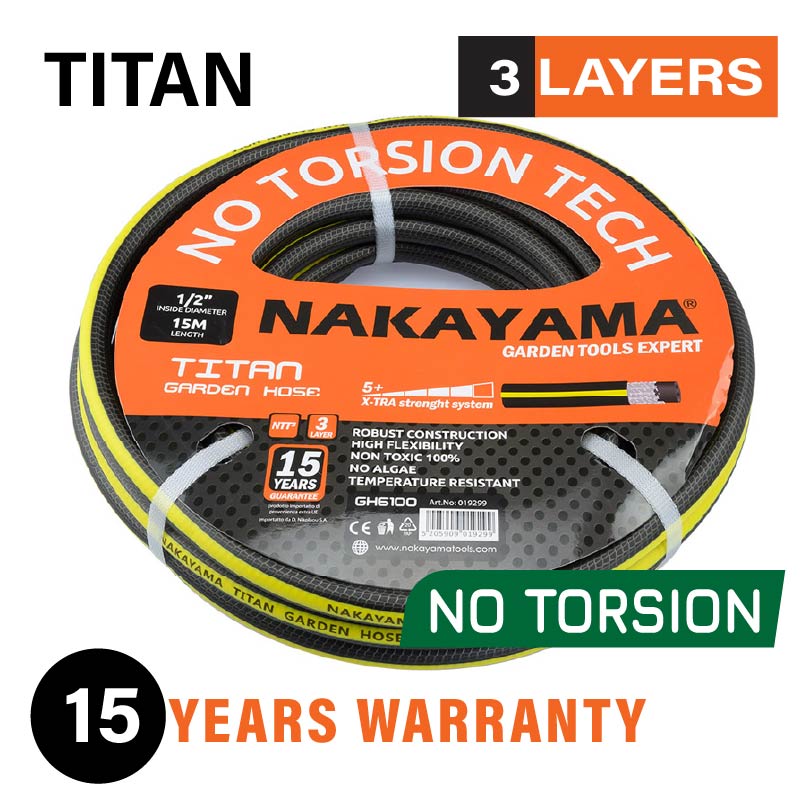 NAKAYAMA PRO GH6300 Λάστιχο Τitan 3 Επστρώσεις 50m,1/2" - Photo 1