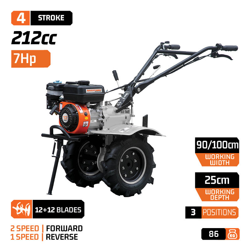 NAKAYAMA MB7000Classic Σκαπτικό Βενζίνης 7Ηp 2Εμπρός+1Όπισθεν, Πλάτος 90-100cm - Photo 1
