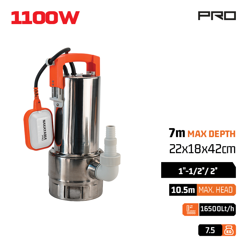 NAKAYAMA Pro NP1060 Αντλία Ακαθάρτων 1100W - Photo 1