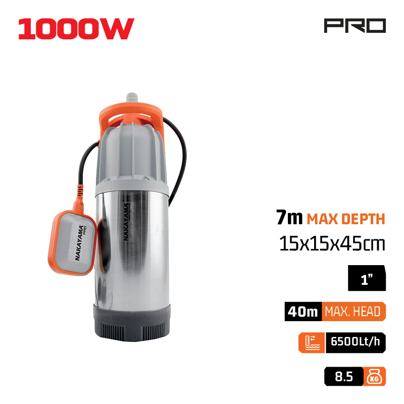NAKAYAMA Pro NP1120 Αντλία Πηγαδιών Ιnox,1000W - Photo 1
