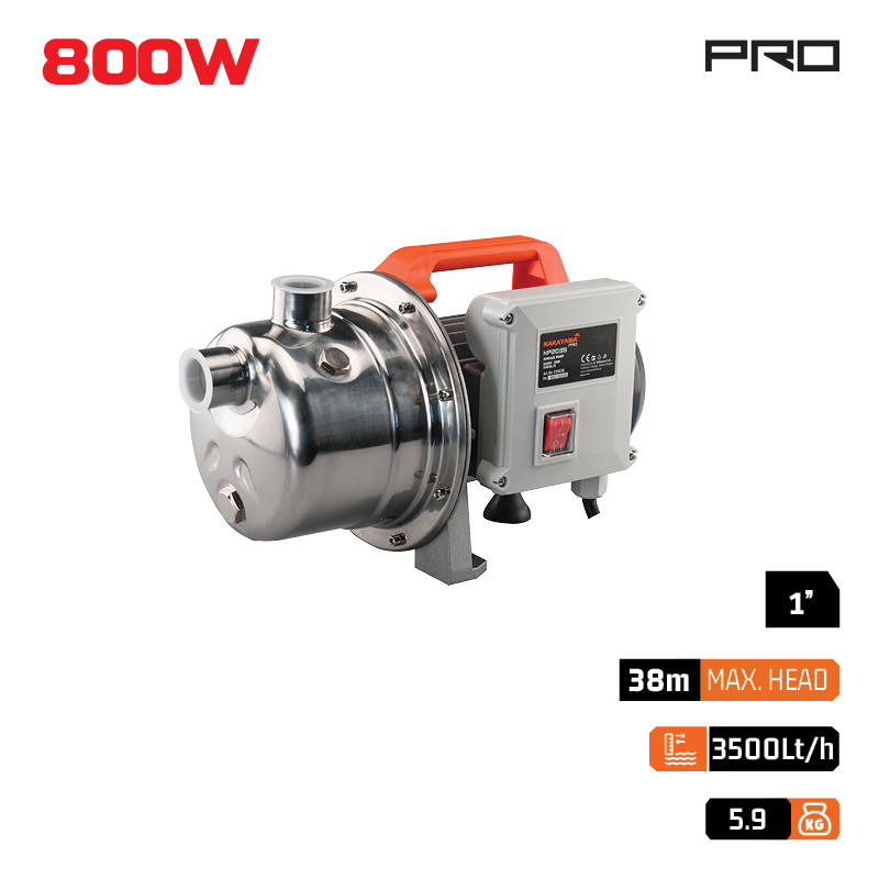 NAKAYAMA Pro NP2035 Αντλία Επιφανείας Inox Αυτόματης Αναρρόφησης,800W - Photo 1