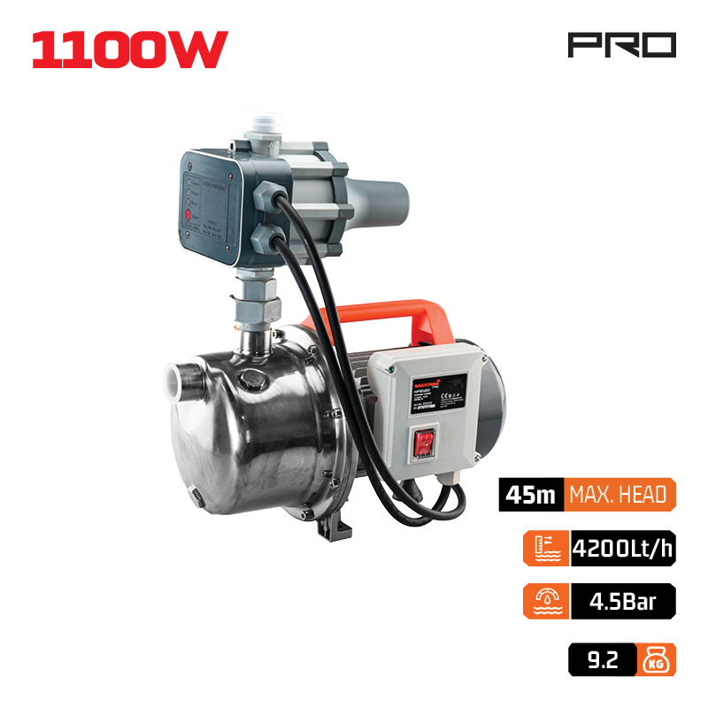 NAKAYAMA Pro NP2120 Πιεστικό Συγκρότημα με Ηλεκτρονικό Ελεγκτή,1100W - Photo 1