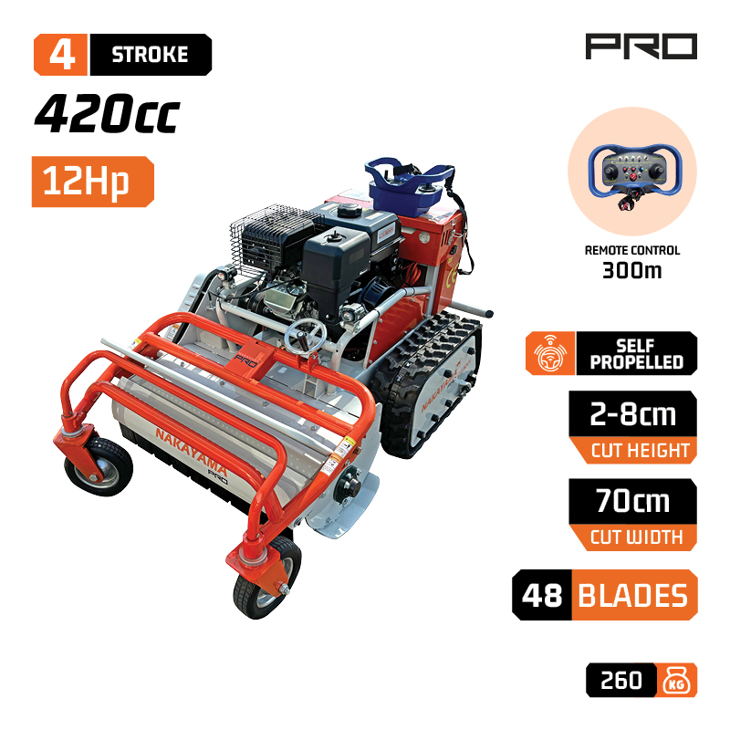NAKAYAMA Pro PB9700 Καταστροφέας Τηλεκατευθυνόμενος Βενζινοκίνητος 8.6Kw με 48 Σφυριά & Ερπύστριες - Photo 1