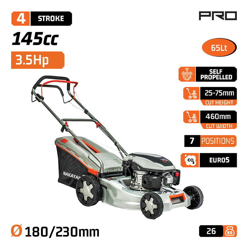 NAKAYAMA PRO PM4830 Χλοοκοπτική Βενζίνης 4Hp,145cc,  Αυτοκινούμενη - Photo 1