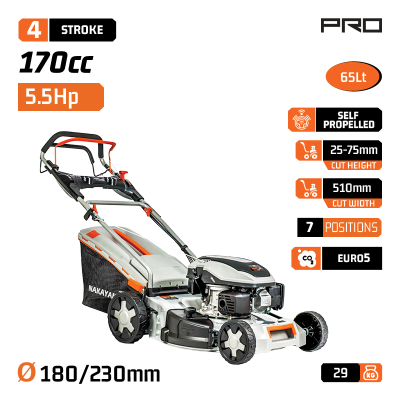 NAKAYAMA Pro PM5310 Χλοοκοπτική Βενζίνης 5,5Hp,170cc - Photo 1