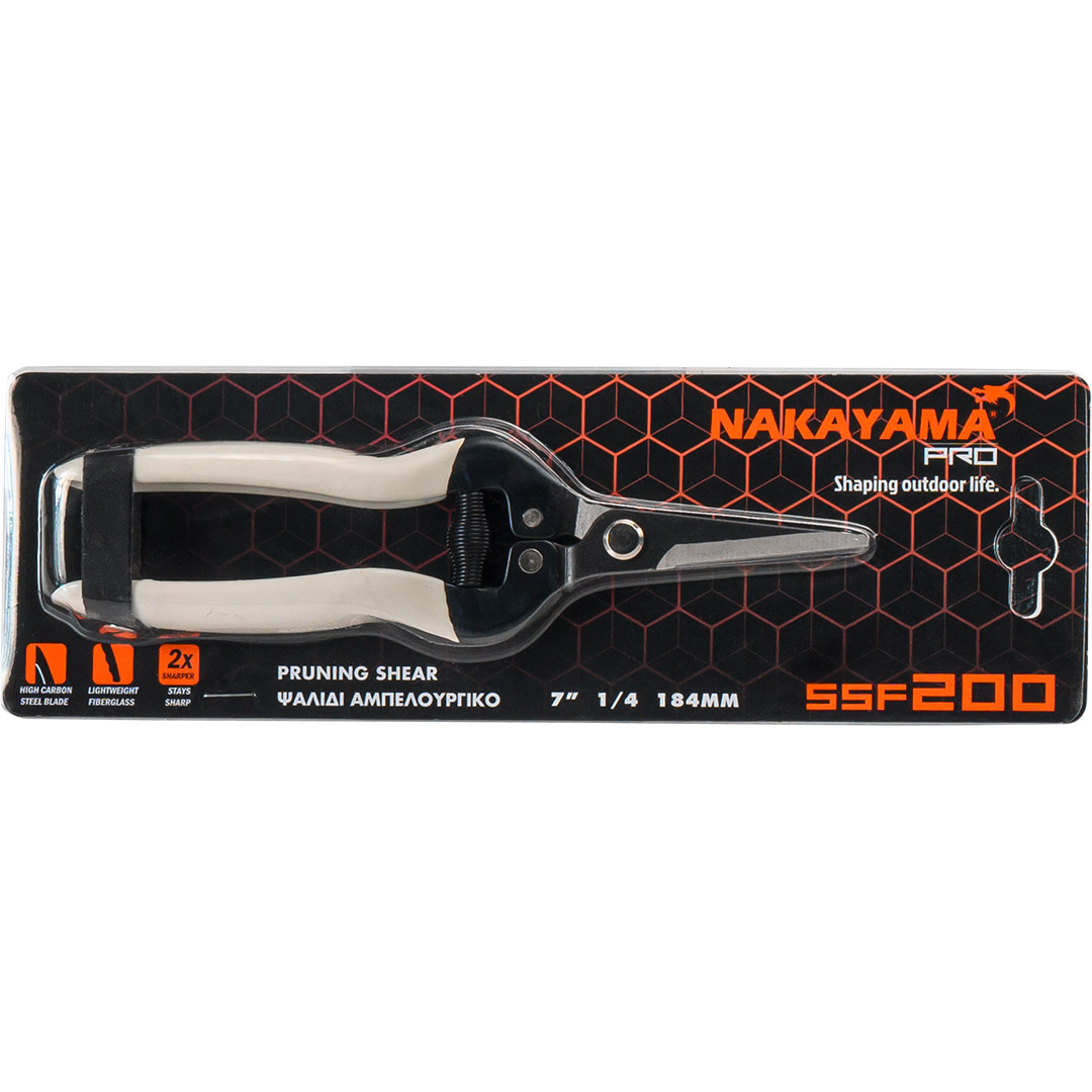 NAKAYAMA Pro SSF200 Ψαλίδι Αμπελουργικό,Ίσια Λάμα 184mm - Photo 2