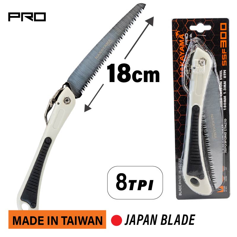 NAKAYAMA Pro SSF300 Χειροπρίονο Σπαστό με Μεταλλικό Κλείδωμα, 180mm 1.3mm, 8TPI - Photo 1