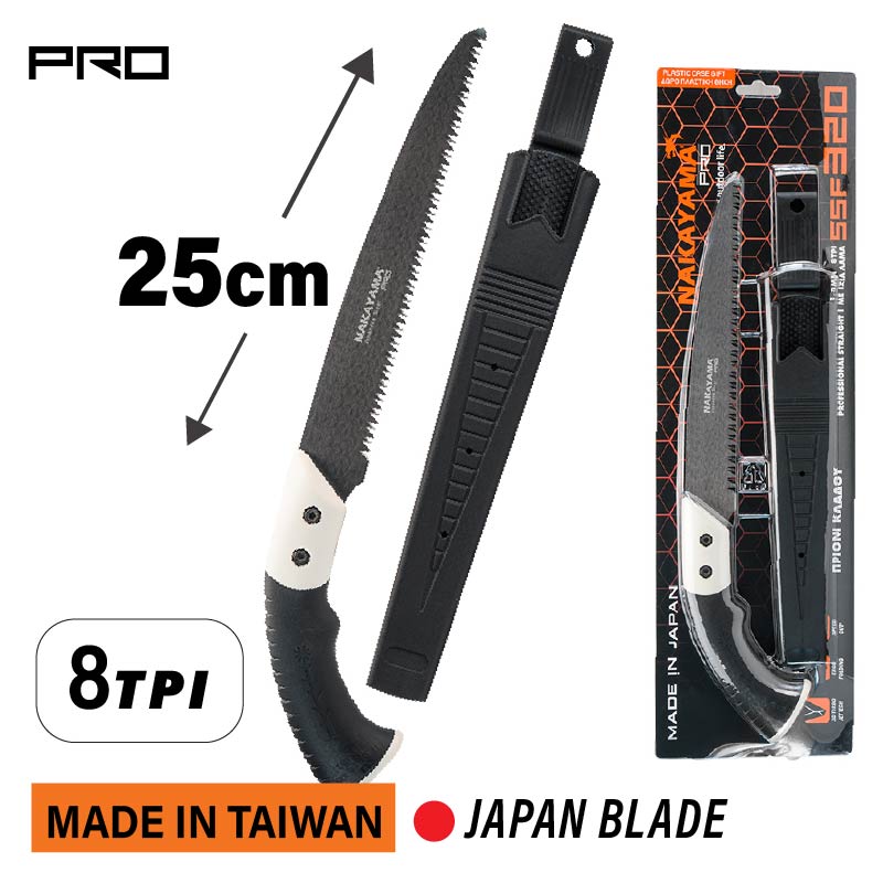 NAKAYAMA Pro SSF320 Πριόνι Κλάδου με Ίσια Λάμα, 250mm-8TPI 1.0mm,Made in Japan - Photo 1
